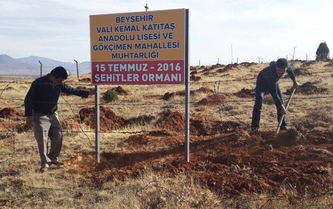 Beyşehir’de 15 Temmuz şehitlerinin adı oluşturulan ormanlık alanda yaşatılacak