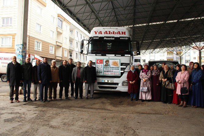 Aksaray’dan Halep’e yardım TIR’ı gönderildi