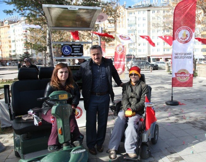 Seydişehir Belediyesi’nden engelli aracı şarj istasyonu