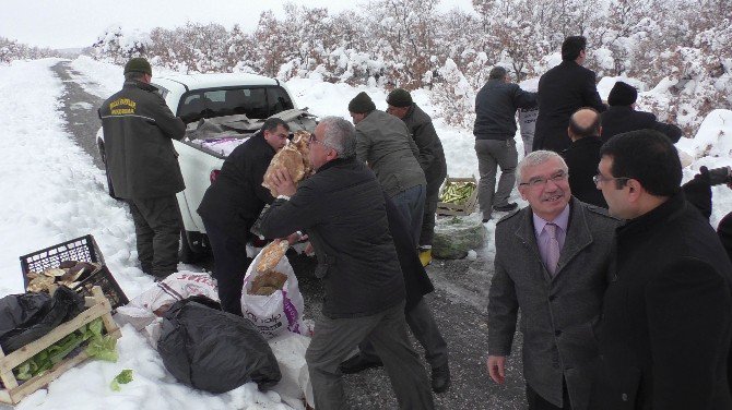 Beyşehir’de vahşi hayvanlar için doğaya yiyecek bırakıldı