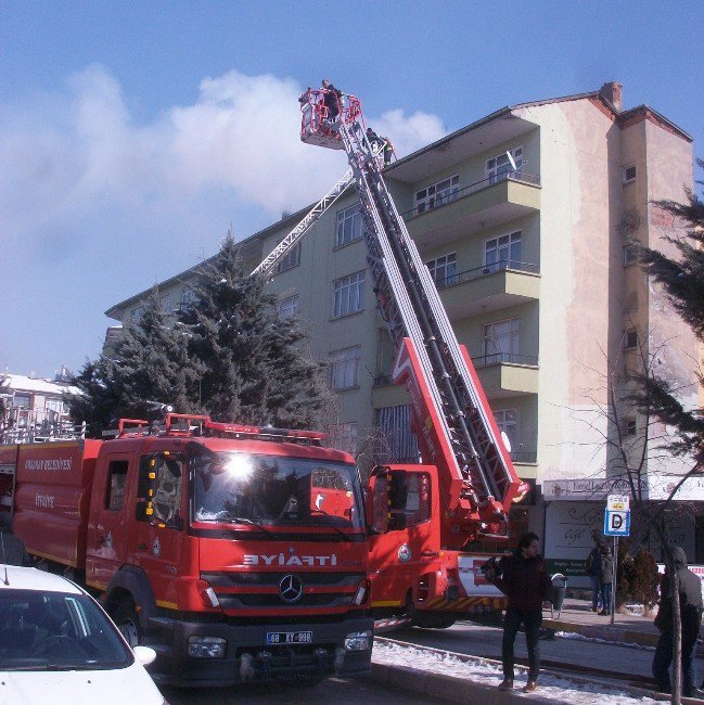 Aksaray’da baca yangını