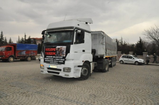 Akşehir’den Halep’e yardım tırı