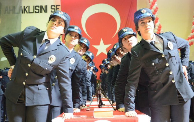 Aksaray’da 761 polis mesleğe ilk adımını attı