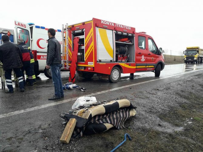 Konya’da trafik kazası: 4 yaralı