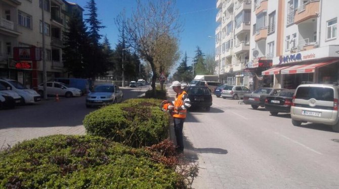 Beyşehir’deki park ve bahçelerde mesai hız kazandı