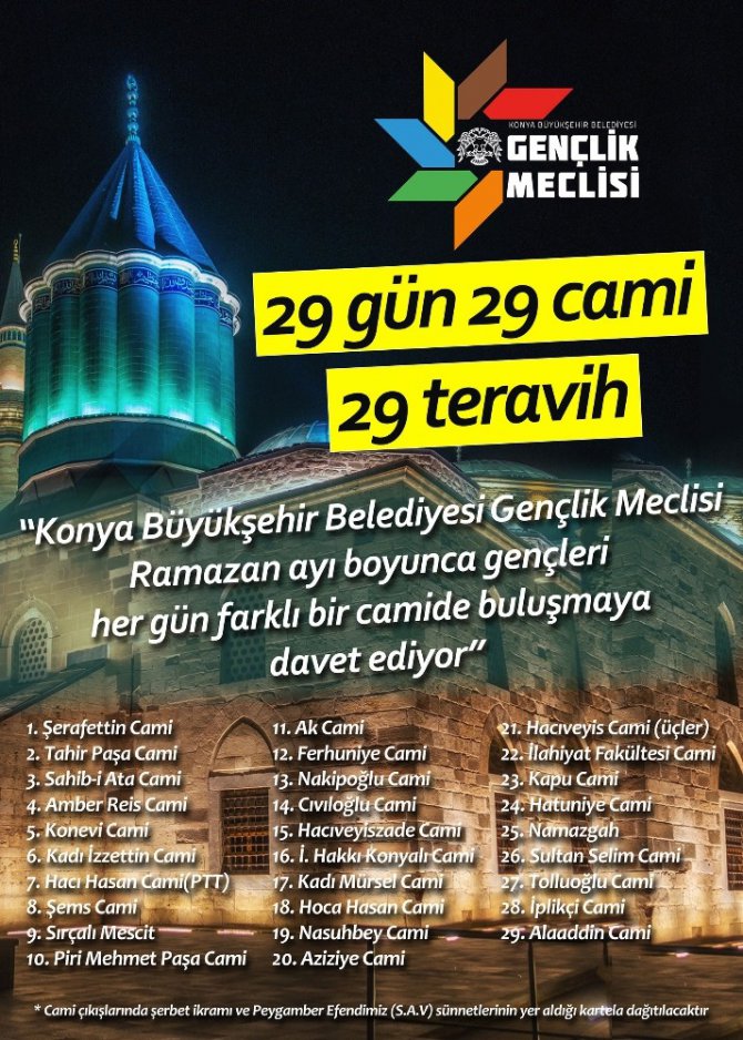 Gençlik Meclisinden “29 gün, 29 cami, 29 teravih” etkinliği