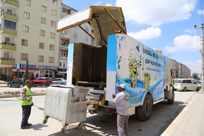 Çöp konteynerlerine özel temizlik