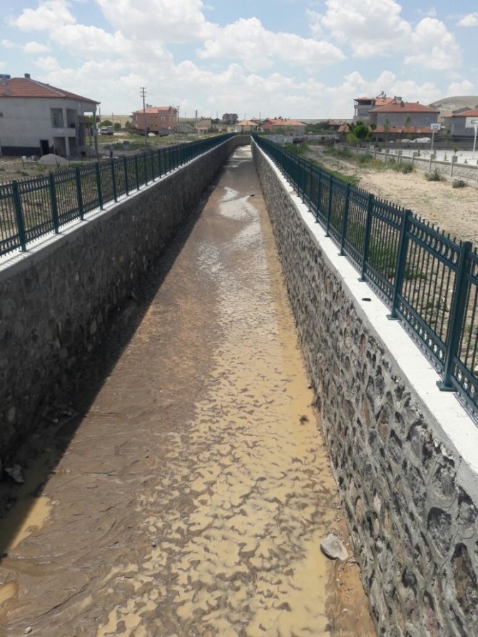 Aksaray’da taşkın koruma çalışması Taşpınar’ı kurtardı