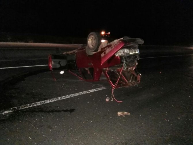 Konya’da otomobil takla attı: 1 ölü, 1 yaralı