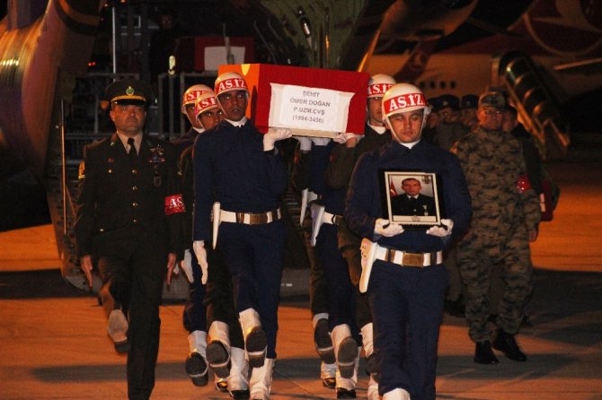 Karamanlı şehit asker Ömer Doğan’ın cenazesi Konya’ya getirildi