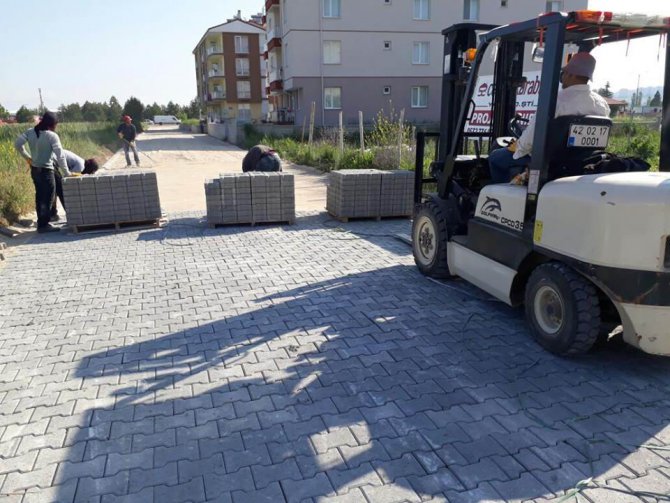 Beyşehir’de 3,5 yılda 18 milyon parke taşı döşendi