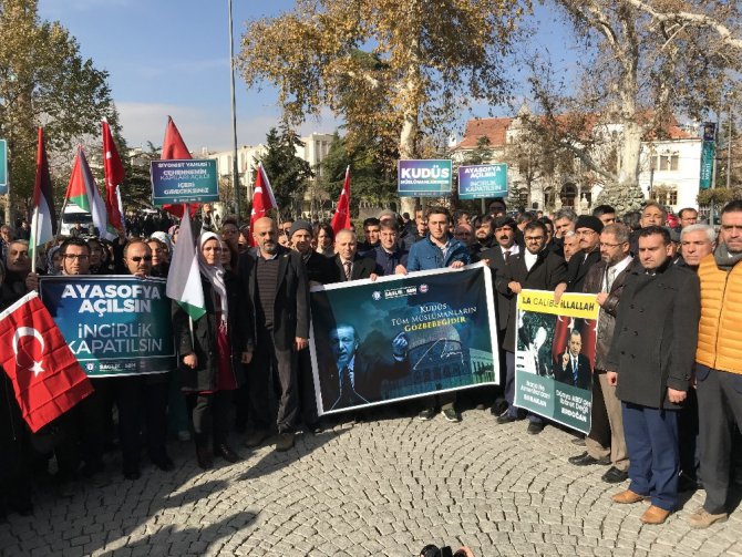 Konya’da Kudüs protestosu