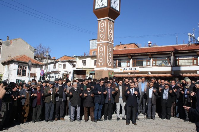 Derbent’te, ABD’nin Kudüs’ü İsrail’in başkenti olarak tanımasına tepki