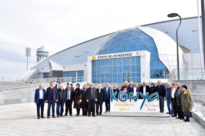 Konya’da bulunan belediye başkanları tarihi ve kültürel mekanları inceledi