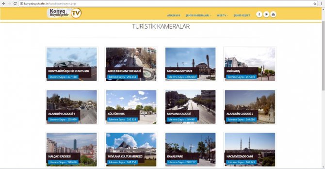 Konya Büyükşehir’in Canlı Yayın Kameralarına Büyük İlgi