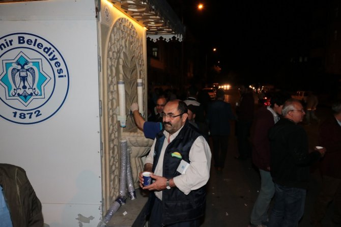 Beyşehir Belediyesinden kandil simidi ve sıcak süt ikramı