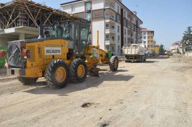 Ereğli’de yol yapım çalışmaları