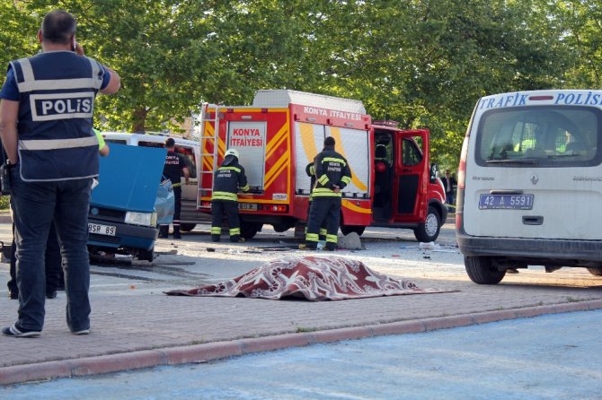 Zincirleme kazada savrulan otomobil tıra çarptı: 1 ölü