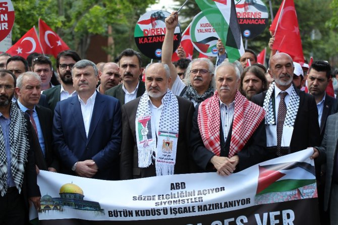 Konya’da İsrail ve ABD protesto edildi