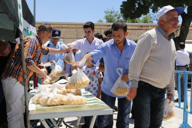 Ereğli Belediyesi vatandaşlara beyaz kiraz dağıttı