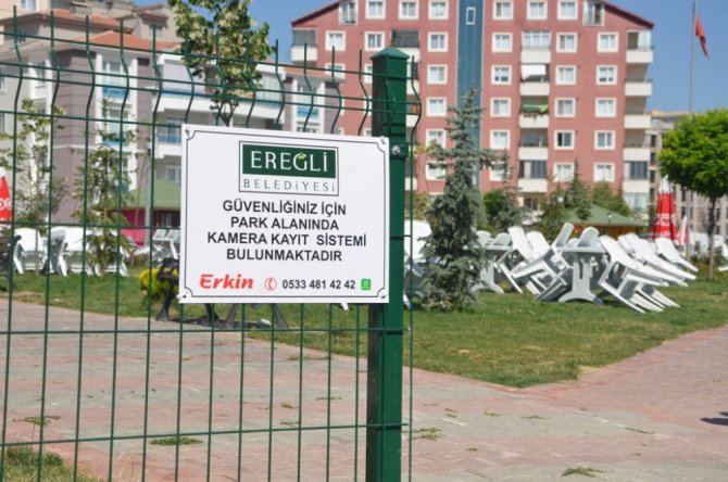 Ereğli Belediyesinden parklara güvenlik kamerası