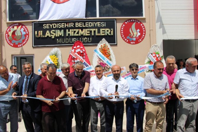 Seydişehir Belediyesi makine parkı hizmet binası açıldı