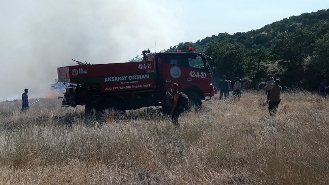 Hasan Dağı’nda orman yangını sürüyor