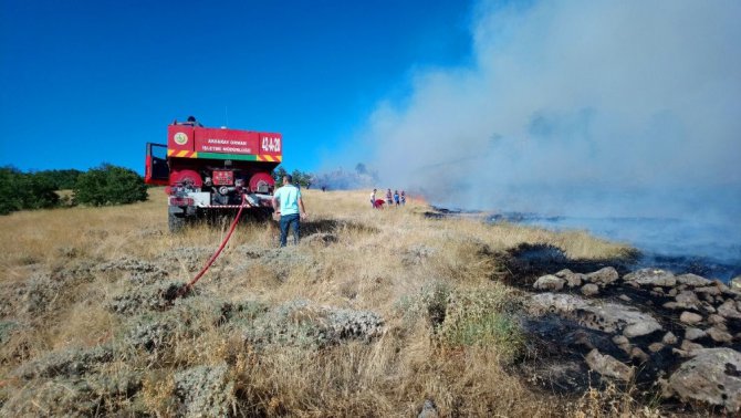 Hasan Dağı’nda orman yangını sürüyor