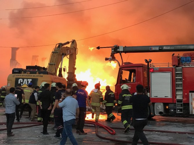 Konya’da büyük yangın