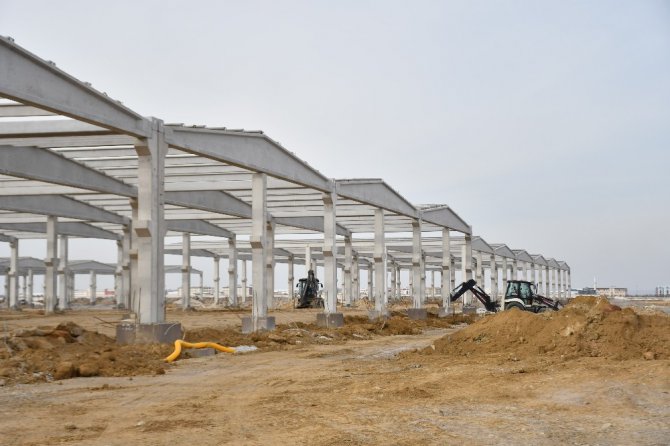 Aksaray’da Yeni Sanayi Projesinde kaba inşaat tamamlanmak üzere