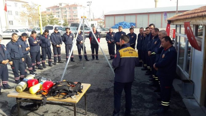 Kulu itfaiyesine hizmet içi eğitim