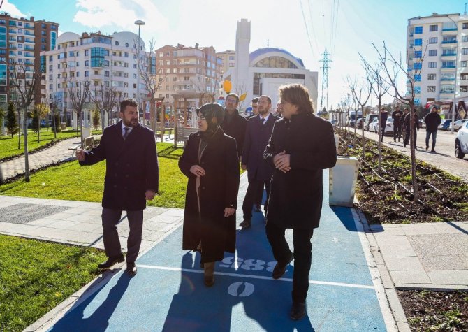 Meram’da Şehit Erol Olçok Parkı yanına yapılan camide sona gelindi