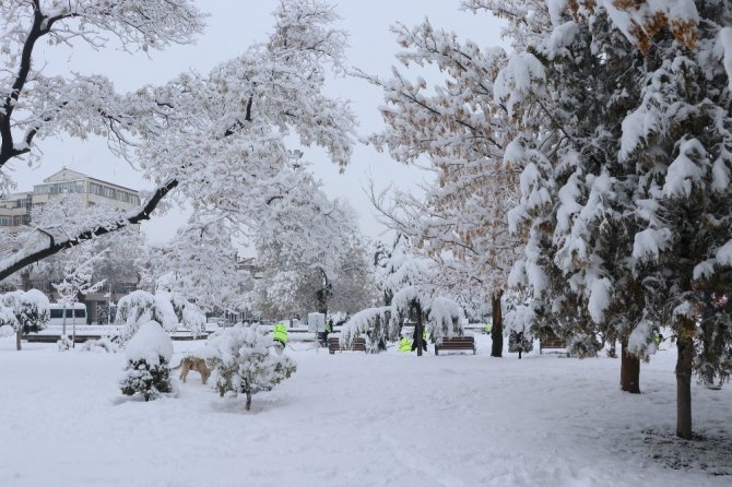 Aksaray beyaza büründü, okullar 1 gün süreyle tatil edildi