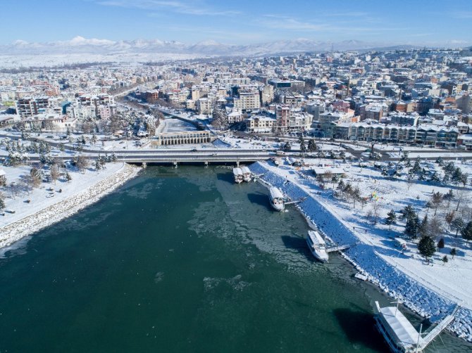 Beyşehir Gölü Milli Parkı’nda günbatımı