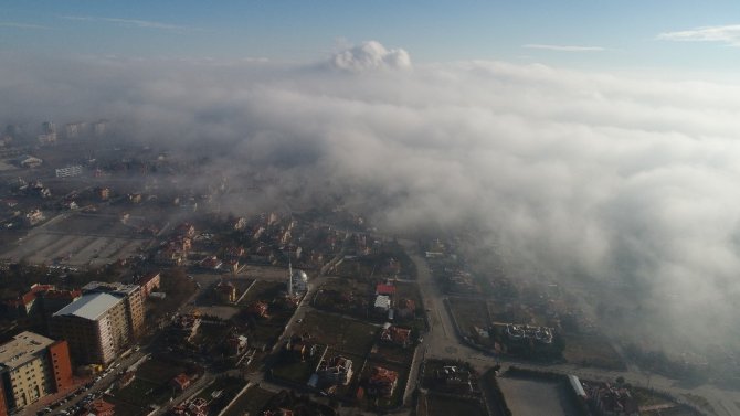 Konya’da eşsiz sis manzarası