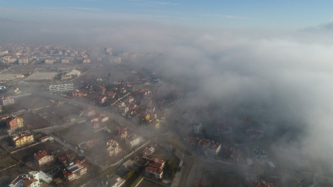 Konya’da eşsiz sis manzarası