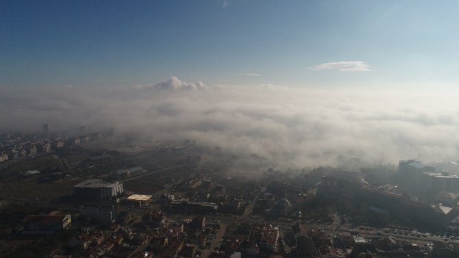 Konya’da eşsiz sis manzarası