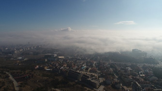 Konya’da eşsiz sis manzarası