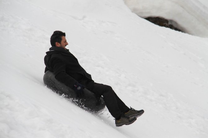 Baharda Konya’da kayak keyfi