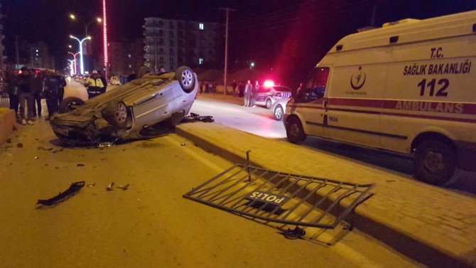 Konya’da kontrolden çıkan otomobil takla attı: 1 yaralı