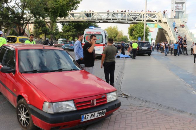 Konya’da motosiklet otomobile çarptı: 1 ölü, 1 yaralı