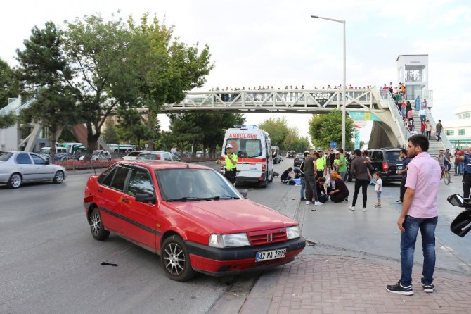 Konya’da motosiklet otomobile çarptı: 1 ölü, 1 yaralı