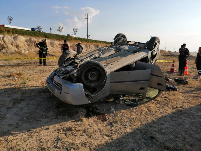 Aksaray’da otomobil takla attı: 1 ölü, 3 yaralı