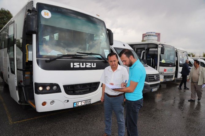 Konya Büyükşehir’den okul servis araçlarına sıkı denetim