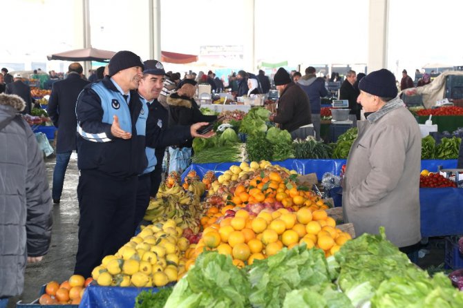 Aksaray’da semt pazarları zabıtanın kontrolünde