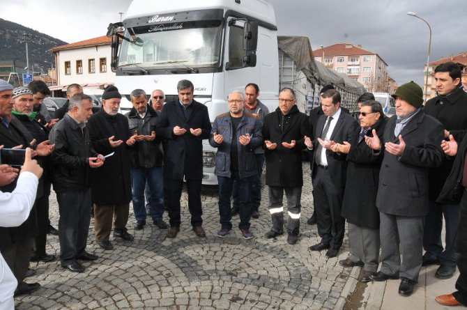 Akşehir’den İdlib’e yardım tırı