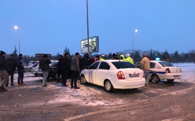 Konya’da kar yağışı ulaşımı olumsuz etkiliyor