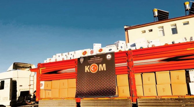 Konya’da 6 bin 810 kilogram tütüne el konuldu