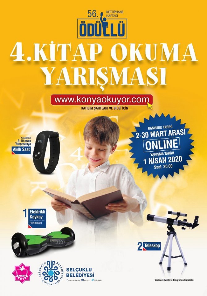 Selçuklu Belediyesinden ödüllü kitap okuma yarışması