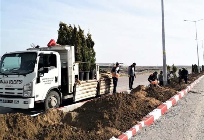 Karaman’da refüjlerde ağaçlandırma çalışması